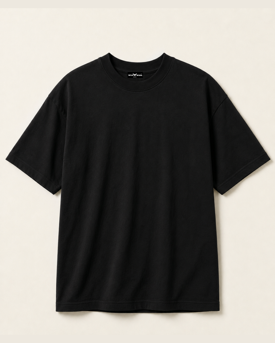 Pack of 2 - Soft Oversized Plain T-Shirts