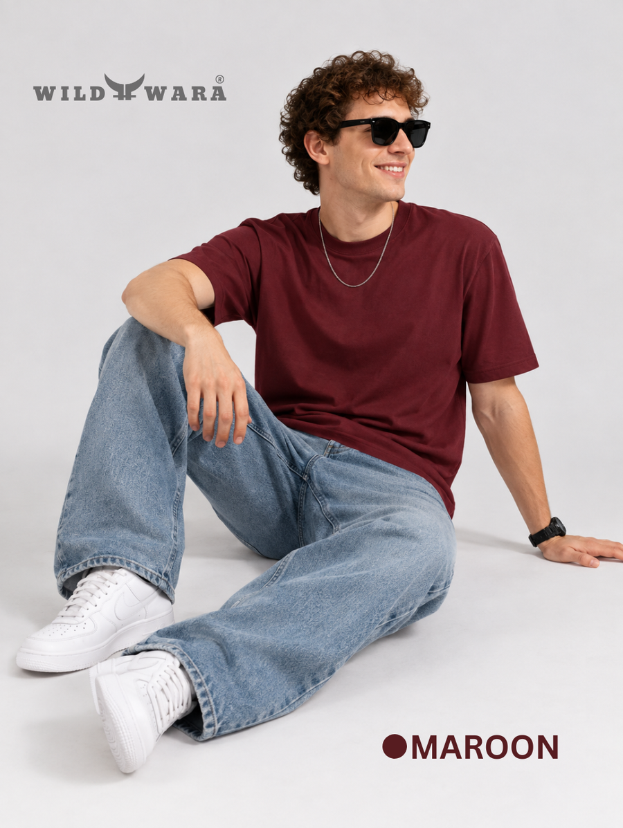 Pure Cotton Regular Fit Plain T-Shirt