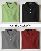 Combo Pack of 4 - Collar T-Shirts