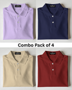 Combo Pack of 4 - Collar T-Shirts
