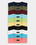 Pack of 4 - Cotton Regular Fit Plain T-Shirts